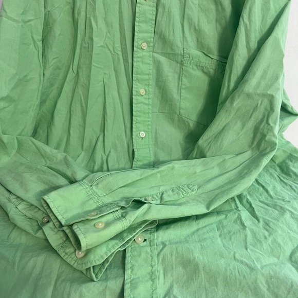 Tommy Hilfiger Men’s Green Long Sleeve Button Down Shirt - Picture 2 of 7